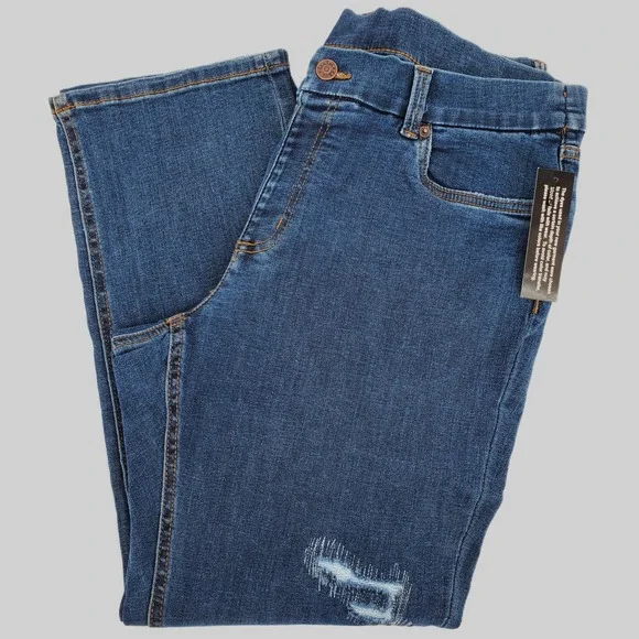 Denim & Co Womens 16P Canyon Retreat Pull On Slim Easy Stretch Denim Jean New - Picture 4 of 9